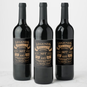 Étiquette Pour Bouteilles De Vin Thème whisky d'anniversaire vintage personnalisé