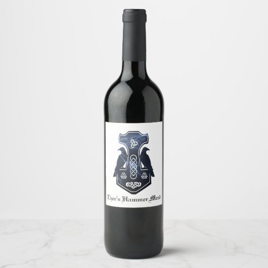 Étiquette Pour Bouteilles De Vin Thor's Hammer Mead (Devant)