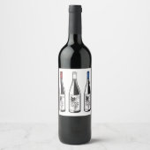Étiquette Pour Bouteilles De Vin Three Bottles Food and Beverage Label Set (Devant)