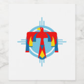 Étiquette Pour Bouteilles De Vin Thunderbird indien (Étiquettes simples)