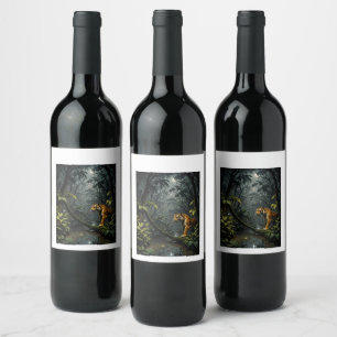 Étiquette Pour Bouteilles De Vin Tiger Art