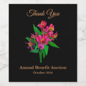 Étiquette Pour Bouteilles De Vin Tiger Lily (Étiquettes simples)