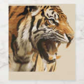 Étiquette Pour Bouteilles De Vin tigre (Étiquettes simples)