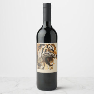 Étiquette Pour Bouteilles De Vin tigre