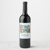 Étiquette Pour Bouteilles De Vin TIKI Party personnalisé (Devant)