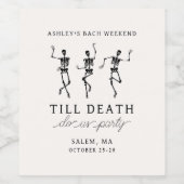 Étiquette Pour Bouteilles De Vin Till Death Do Us Party Bachelorette Week-end (Étiquettes simples)