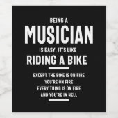 Étiquette Pour Bouteilles De Vin Titre du travail du musicien Cadeau (Étiquettes simples)