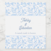 Étiquette Pour Bouteilles De Vin Toile de Chine Jungle Prépa (Étiquettes simples)