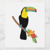 Étiquette Pour Bouteilles De Vin Toucan Bird (Étiquettes simples)