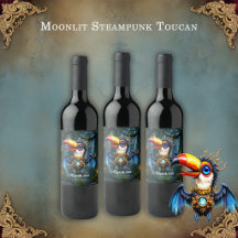 Toucan Steampunk au clair de lune.
