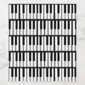 Étiquette Pour Bouteilles De Vin Touches de piano (Étiquettes simples)