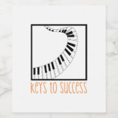 Étiquette Pour Bouteilles De Vin Touches de piano (Étiquettes simples)