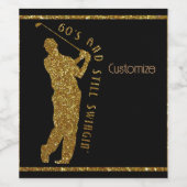 Étiquette Pour Bouteilles De Vin Toujours Swingin' Golfers 60 À 69 (Étiquettes simples)