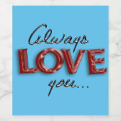 Étiquette Pour Bouteilles De Vin Toujours vous aimez (Étiquettes simples)