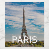 Étiquette Pour Bouteilles De Vin Tour Eiffel à Paris (Étiquettes simples)