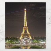 Étiquette Pour Bouteilles De Vin Tour Eiffel Paris France (Étiquettes simples)