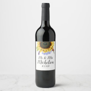 Étiquette Pour Bouteilles De Vin Tournesol