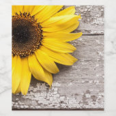 Étiquette Pour Bouteilles De Vin Tournesol (Étiquettes simples)