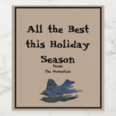 Étiquette Pour Bouteilles De Vin Tous les meilleurs oiseaux bleus (Étiquettes simples)