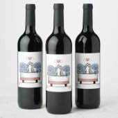 Étiquette Pour Bouteilles De Vin Tout juste mariés (Bouteilles)