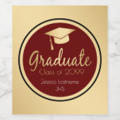 Étiquette Pour Bouteilles De Vin Toute année d'or (Étiquettes simples)