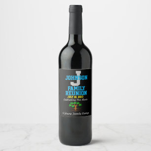 Étiquette Pour Bouteilles De Vin Toute Réunion de famille nommée avec toute date 