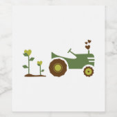 Étiquette Pour Bouteilles De Vin Tracteur agricole (Étiquettes simples)