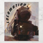 Étiquette Pour Bouteilles De Vin Train de nuit Locomotion Railroad (Étiquettes simples)
