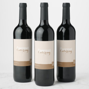 Étiquette Pour Bouteilles De Vin Traiteur Gourmet