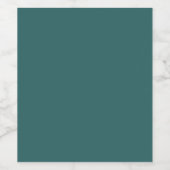 Étiquette Pour Bouteilles De Vin Transformative Teal (Étiquettes simples)