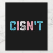 Étiquette Pour Bouteilles De Vin Transgenre Pride Cis pas LGBTQ Trans Flag drôle (Étiquettes simples)