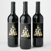 Étiquette Pour Bouteilles De Vin Tree de Merry Xmas (Bouteilles)