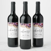 Étiquette Pour Bouteilles De Vin Trendy Beauty Figs Violets & Pampas (Bouteilles)