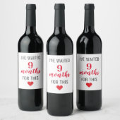 Étiquette Pour Bouteilles De Vin Trendy Red Post Grossesse Drôle Citation (Bouteilles)