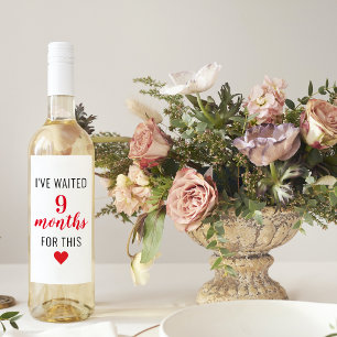 Étiquette Pour Bouteilles De Vin Trendy Red Post Grossesse Drôle Citation