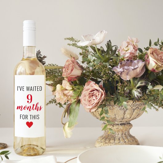 Étiquette Pour Bouteilles De Vin Trendy Red Post Grossesse Drôle Citation