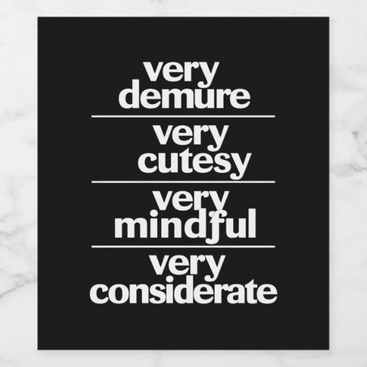 Étiquette Pour Bouteilles De Vin Très Démocratie Très Cutesy Très Considérable Démo (Étiquettes simples)