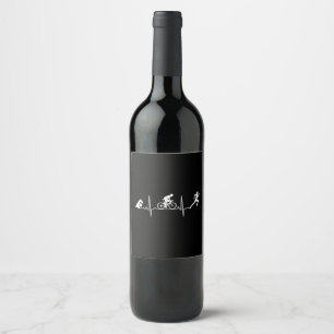 Étiquette Pour Bouteilles De Vin Triathlon - Triathlon
