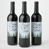 Étiquette Pour Bouteilles De Vin Tribu À feuillage persistant d'hiver (Bouteilles)