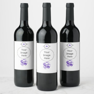 Étiquette Pour Bouteilles De Vin Tricératops Pro Purple Mister
