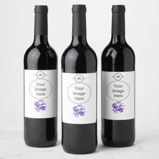 Étiquette Pour Bouteilles De Vin Tricératops Pro Purple Mister (Bouteilles)