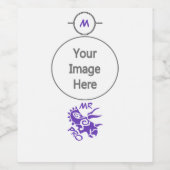 Étiquette Pour Bouteilles De Vin Tricératops Pro Purple Mister (Étiquettes simples)