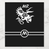 Étiquette Pour Bouteilles De Vin Tricératops White Mister Pro (Étiquettes simples)