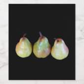 Étiquette Pour Bouteilles De Vin Trio de poires (Étiquettes simples)