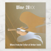 Étiquette Pour Bouteilles De Vin Trompettes anges (Étiquettes simples)