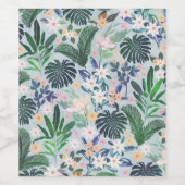 Étiquette Pour Bouteilles De Vin Tropcal Foliage (Étiquettes simples)