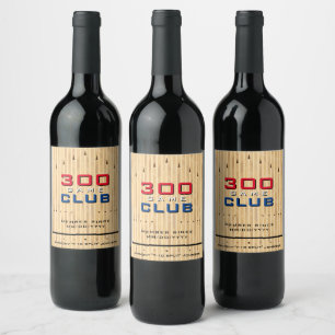 Étiquette Pour Bouteilles De Vin Trophée de bowling moderne 300 Game Club personnal