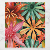 Étiquette Pour Bouteilles De Vin tropical/hawaïen/floral/fleur (Étiquettes simples)