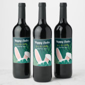Étiquette Pour Bouteilles De Vin Tropical Jungle Easter Bunny Custom Wine Label (Bouteilles)