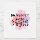 Étiquette Pour Bouteilles De Vin Trouver la paix (Étiquettes simples)